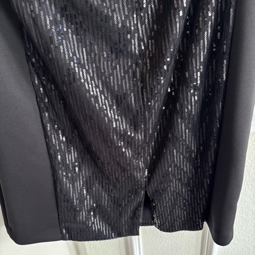 Lane Bryant Black Sequin One-Shoulder Dress - Picture 6 of 10